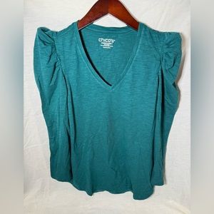 Chico’s V Neck Romantic Tee - Brand New